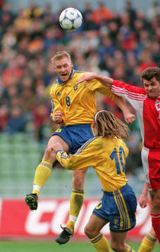 Johan Mjällby, Henrik Larsson, Sverige och Marc Birsens,
