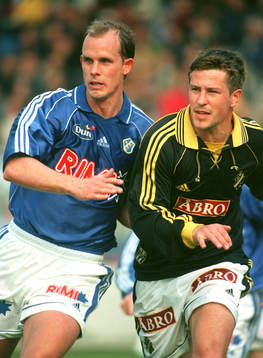 Henrik Bertilsson, Halmstad och Michael Brundin, AIK