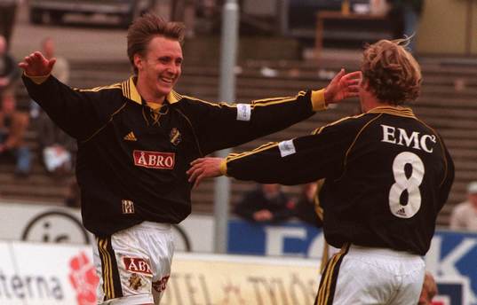 MÅLGÖRAREN ANDREAS JOHANSSON, SOM GJORDE 0-1 MOT HALMSTAD