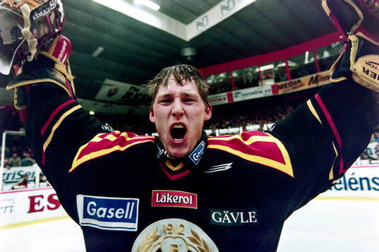 Brynäs, svenska mästare 1999. Johan Holmqvist, målvakt i