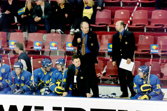 Stephan Lundh, Sune Bergman tränare och Peter Wallin,