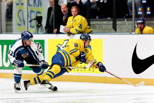 Ishockey, VM, Semifinal 2, Sverige - Finland, 2-1, 0-1 i