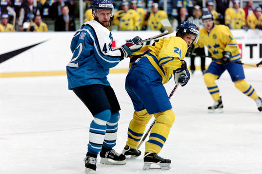 Ishockey, VM, Semifinal 2, Sverige - Finland, 2-1, 0-1 i