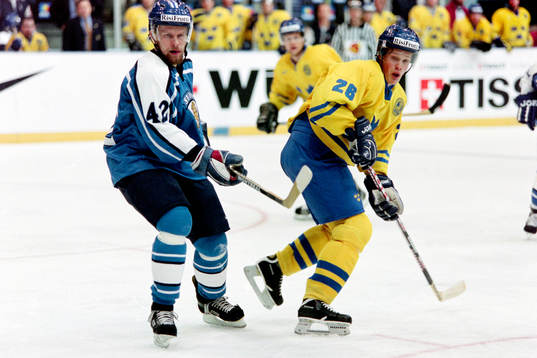 Ishockey, VM, Semifinal 2, Sverige - Finland, 2-1, 0-1 i