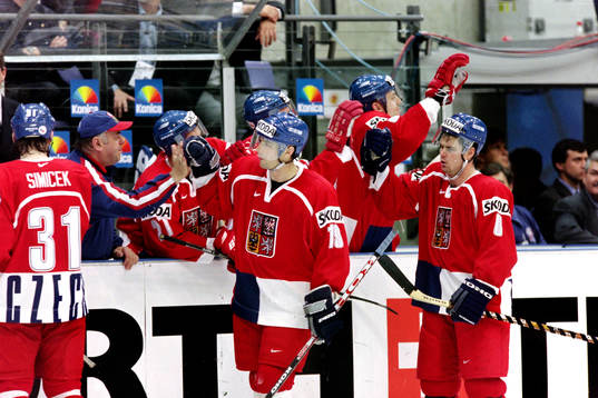 Radek Dvorak och Jaroslav Spacek, Tjeckien jublar