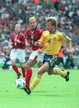 Alan Shearer och Stefan Schwarz