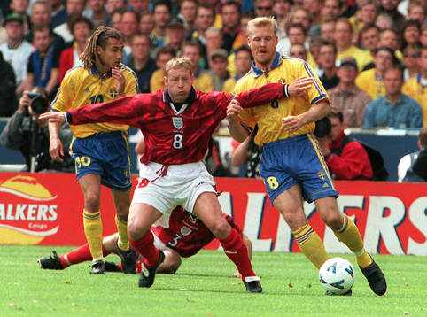 Henrik Larsson, David Batty och Johan Mjällby