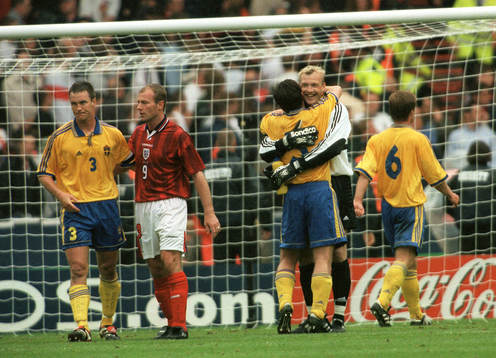 Patrik Andersson, Alan Shearer, Pontus Kåmark och Magnus