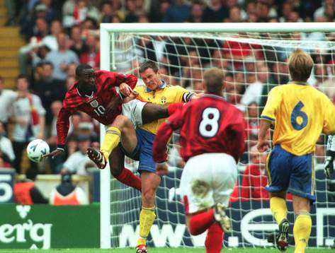 Andy Cole och Patrik Andersson