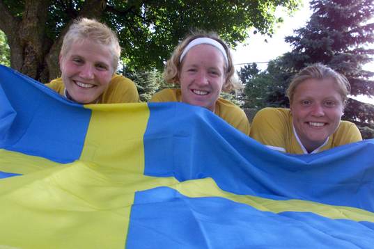 FOTBOLLS-VM USA. ÅSA LÖNNQVIST, VICTORIA SVENSSON OCH