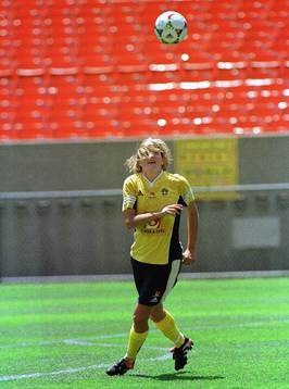 Kristin Bengtsson i aktion på Soldier Field, Chicago