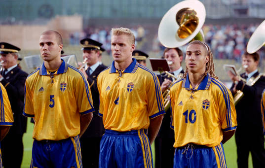 Teddy Lucic, Johan Mjällby, Henrik Larsson, Sverige
