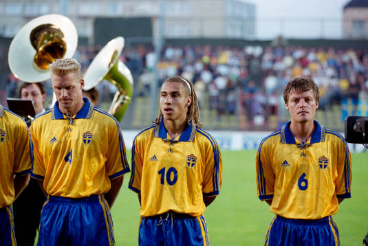 Johan Mjällby, Henrik Larsson, Stefan Schwarz, Sverige