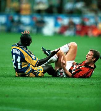 Lilian Thuram och Oliver Bierhoff