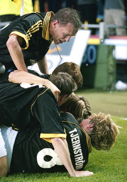 Fotboll, kval, Champions League, AIK - AEK Aten