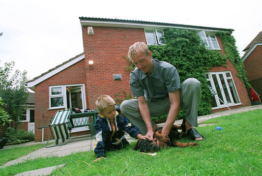 Magnus Hedman med Isaac och sin hund (rotweiler) Castro