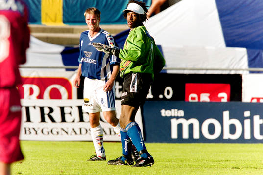 Patrik Olsson, Trelleborg och Eddie Gustafsson, målvakt i