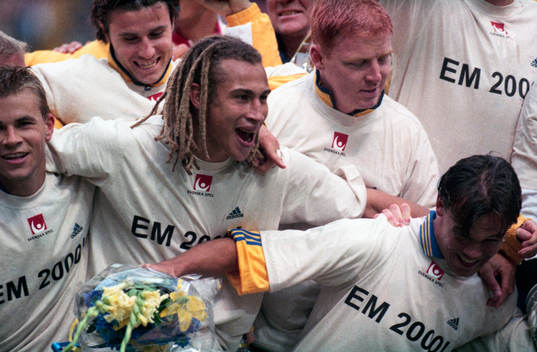 Niclas Alexandersson, Henrik Larsson, Jörgen Pettersson i