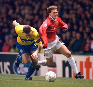 Jesper Blomqvist, Manchester United och Sören Colding,