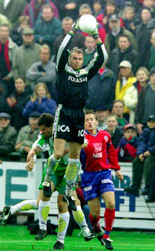 Hammarbys målvakt Lasse Eriksson