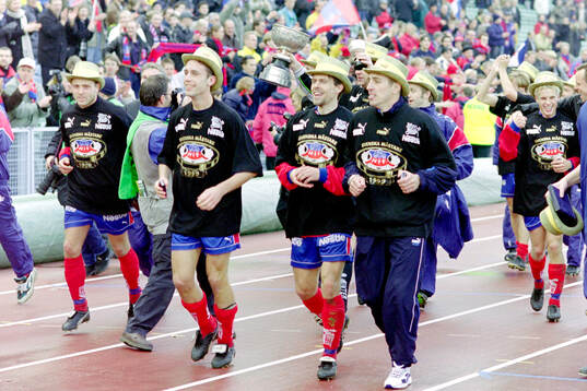 Spelare i Helsingborg jublar