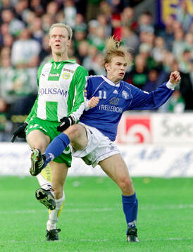 Hammarbys Mikael Andersson mot Trelleborgs Martin Andersson