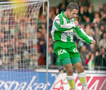 Hammarbys Mate Sestan jublar