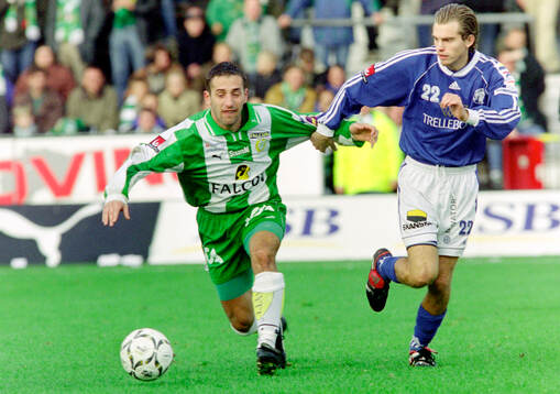Hammarbys Mate Sestan mot Trelleborgs Markus Persson