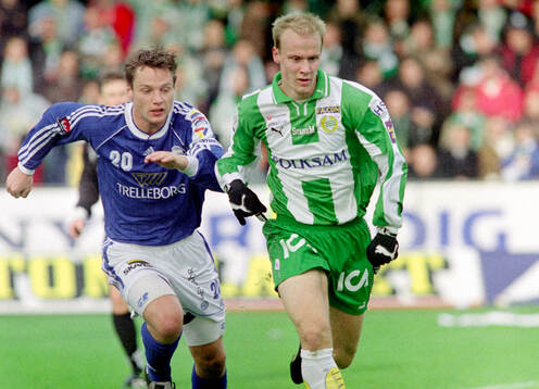 Hammarbys Mikael Andersson mot Trelleborgs Jörgen Svensson
