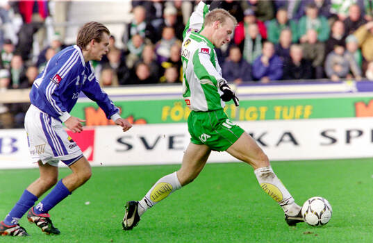 Hammarbys Mikael Andersson mot Trelleborgs Markus Persson