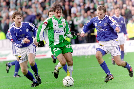 Hammarbys Kennedy Bakircioglu mot Trelleborgs Patrik